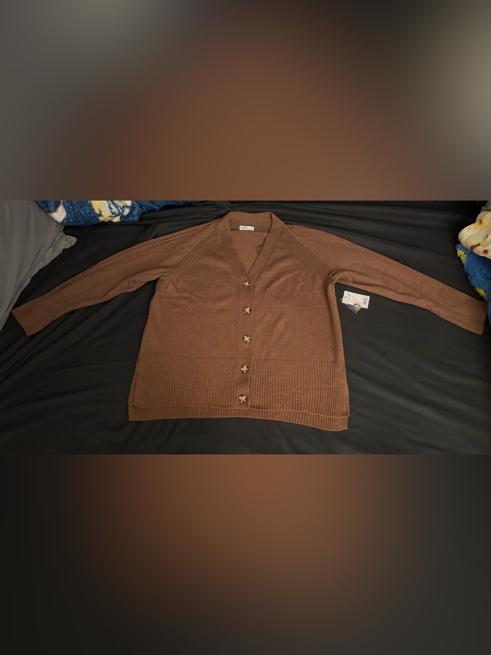 Women’s Sonoma Chocolate Brown V-Neck Button Cardigan Sweater in size 0X NWT